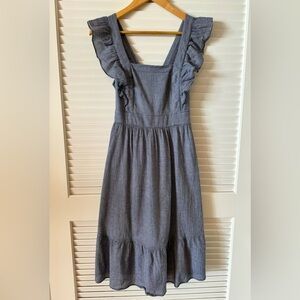 Loft Open Back Ruffle Dress